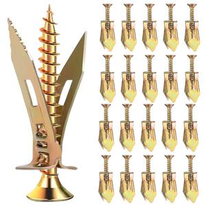 Drywall Self Drilling Anchors with Screws, Wall Mounting Screws, 200pcs Hollowwall Anchors Kit, Wall Anchor for Hanging Photo, Home Organizer, Home Accessories, Hardware, Mechanic Tools