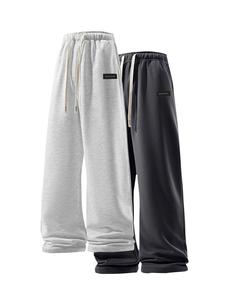 Men's Letter Patched Drawstring Waist Sweatpants, Casual Athleisure Loose Jogger Pants for Summer, Men's Trousers for Daily Wear