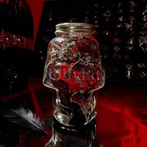 Jollyhit Gothic Red & Black Mystery Jewelry Jar – 30PCS Christmas Limited Costume Jewelry Set, Dark Vampire-Inspired Gift for women girlfriend party birthday Surprise