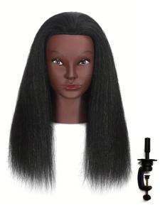 16 Inch Wig Hair Mannequin Head Training with Holder, Hairstyle, Professional Hairdresser Head for Women & Men, Simple Body Model for Women Hairstyling Training,  Valentine's Day Gift