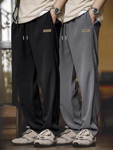 Men's Letter Tape Side Stripe Sweatpants, Casual Breathable Quick Drying Pants for Summer, Men's Trousers for Daily Wear