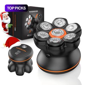 Maxgroom 7D Waterproof Electric Shaver for Men, Flexible Blades for Close Shaving, Long Battery Life with LED Display, Wet and Dry Use, Cordless Waterproof Shaver