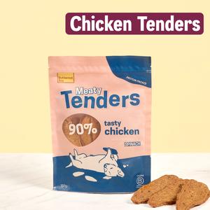 Succulent Chicken Tenders For Dogs | 90% Chicken, High-Protein Meaty Treats | Air-Dried, Chewy Snacks with Spinach | Wholesome, Natural Reward for Dogs | Chewy, Long Lasting Meaty Chews, Great For Teeth & Gnawing, Rip Into Pieces, High Protein | Big Pack