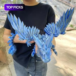 3D Printed Dragon Model, 1 Count Creative Dragon Statue Decoration, Movable Joints Dragon Model for Home Office Room Decoration