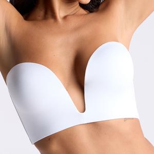 Strapless u-wire microfibre multiway bra