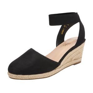 DREAM PAIRS Women's Elastic Ankle Strap Espadrilles Wedge Sandals Stylish Elegant