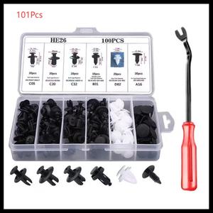 Car Bumper Repair Tool Kit, Car Bumper Repair Kit, Universal Plastic Rivet Fastener Clips, Automotive Accessories, Car Body Push Retainer Pin Rivet Bumper Door Trim Panel Retainer Fastener Kit, Car Accessory
