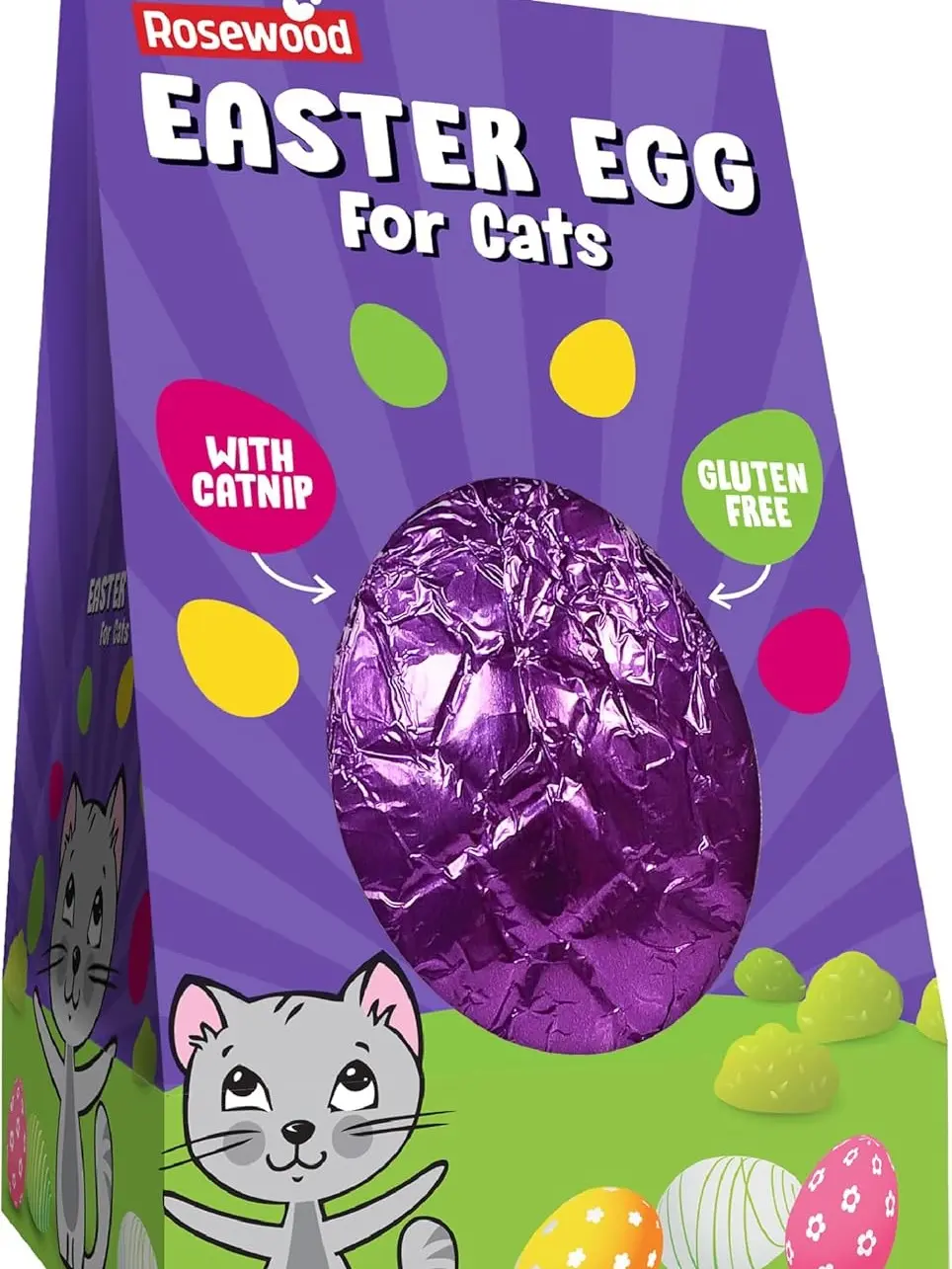 Easter Egg for Cats - Cat Safe Chocolate Treat with Catnip, Cocoa Free, Gluten Free, Easter Gift for Cats and Kittens, Easter Cat Treat (45g)