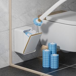 Disposable Toilet Brush Set, 1 Set Toilet Bowl Cleaning Brush with Holder & 24pcs Refills, Household Cleaning Tool for Bathroom Toilet