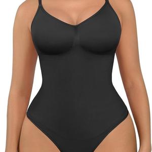 FeelinGirl  Seamless Covered Bust Jumpsuit Thong Bodysuit Fit Comfort  Womenswear 1 Breathable Hip Tops Nylon