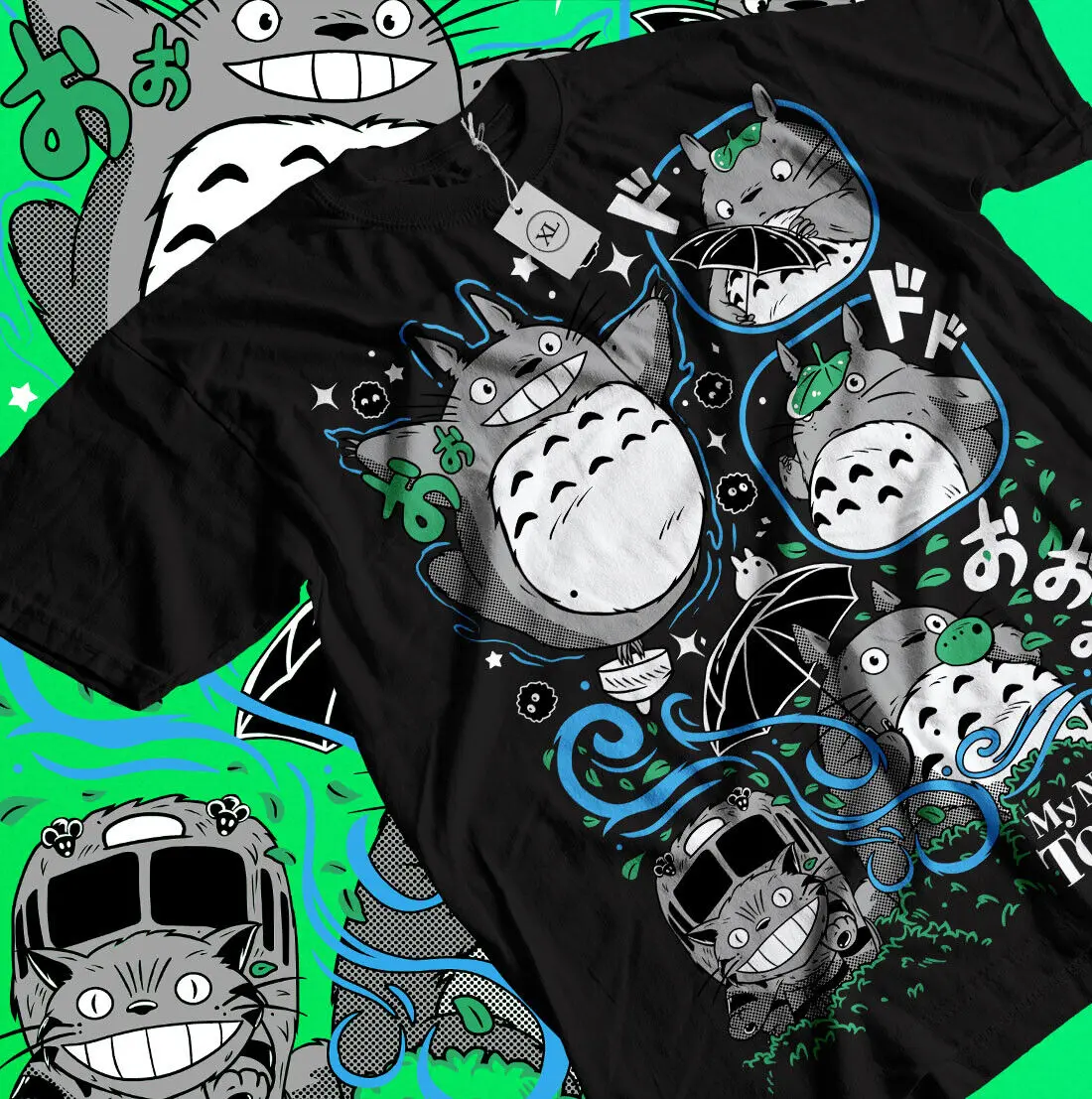 My Neighbor Totoro T- ShirtStudio Ghibli Spirited Away Anime Gift Shirt All Size Comfortable Cotton