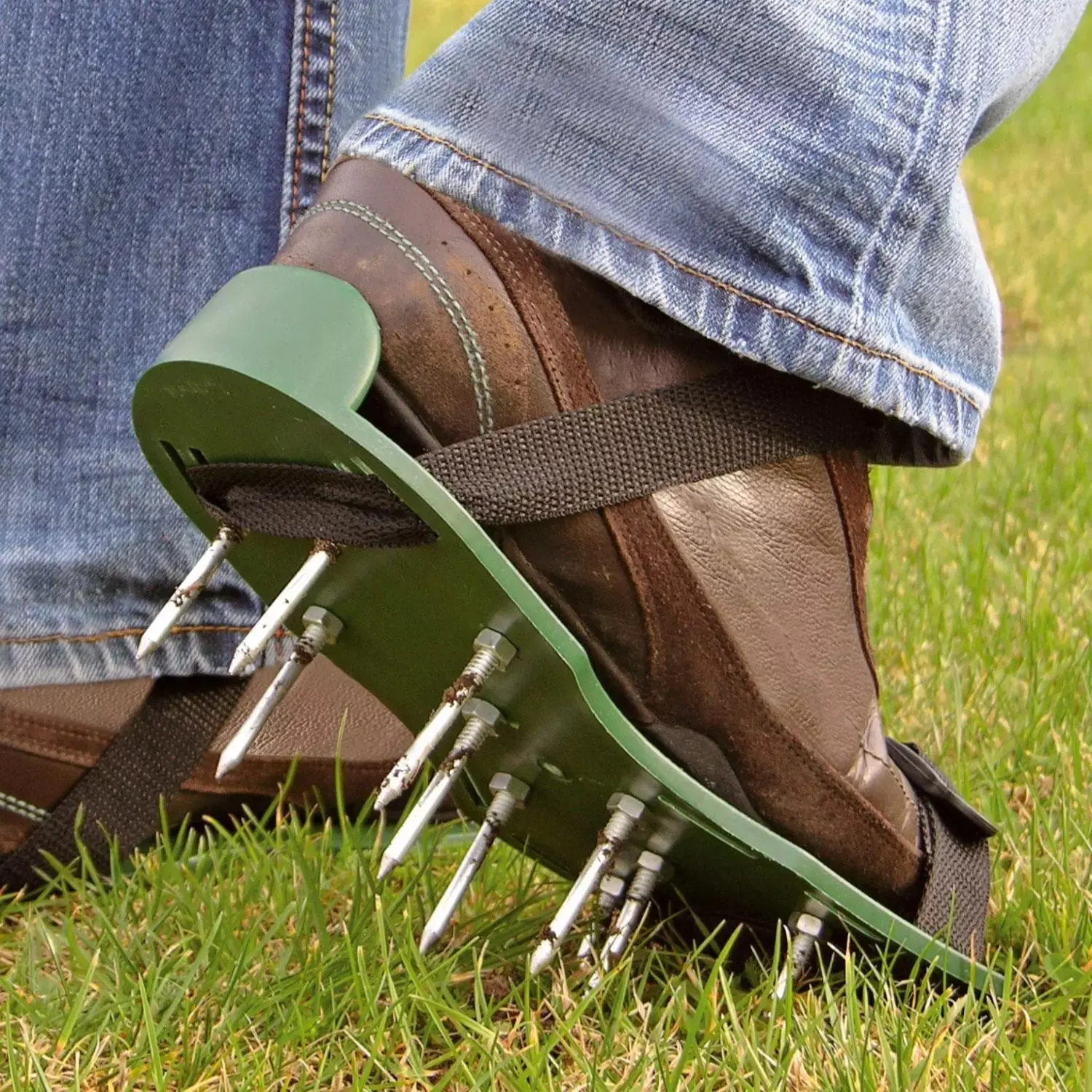 30 x 13cm Spikes Pair Lawn Garden Grass Aerators for Aerating Sandals Shoes