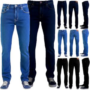 2 Pack Mens Stretch Denim Jeans Straight Basic Work All Leg Regular Durable Pants Size 30-44