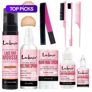 Hair Styling Tool Set, 11pcs/set Hair Wax Stick & Lace Wig Glue & Lace Wig Remover & Melting Spray & Lace Tint Mousse & Wig Cap & Hair Band & Brush & Comb, Lace Wig Adhesive #TOP PICKS