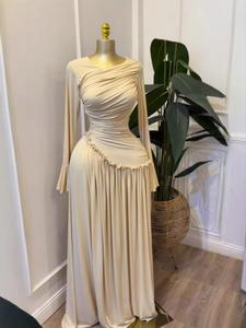 PULKRITU Elegant Women's Long Sleeve O-Neck Big Swing Maxi Dress, Fall & Winter Wear, Sweet Holiday Birthday Party Sexy Dress, Casual Style