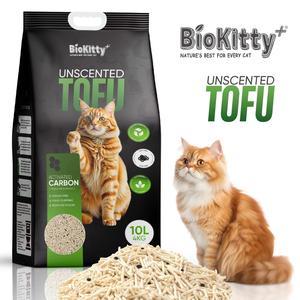Tofu cat Litter 4Kg/10L Odour Control Dust Free, Fast Clumping, Non-Tracking, Highly Absorbent, Natural & Plant-Based, Biodegradable Litter Cat litter Kitty Flushable tofu litter-Eco-Friendly and Odour Eliminating