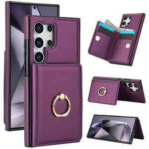 Wallet Case with Card Holder, 1 Count 360° Rotation Ring Kickstand Magnetic Clasp & Durable Shockproof Cover for Samsung Galaxy S24/S23/S22/S21 Ultra/S23 FE/S21 FE for iPhone 16 15 14 13 12 11 Pro Max Plus