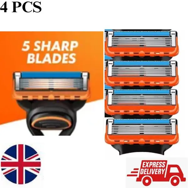 4/8X Gillette Proglide Sensitive Razor Blades Refills - Stainless Steel Compatible with Fusion