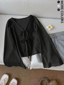 Women's Long Sleeve Cardigan Top, Fashionable and Versatile, Unique Design, Perfect for Everyday Wear, Stylish Ladies' Outerwear