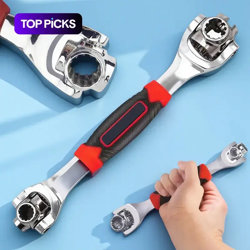 52-in-1 Ratchet Wrench Set with Non-Slip Grip & Swivel Head ...