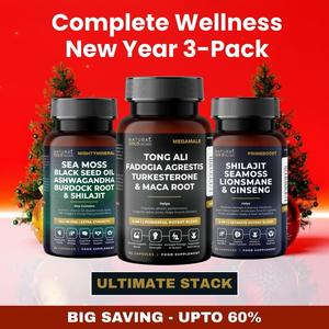 Ultimate Stack - (3 Bottles & 5 Bottles) - Big Saving Stack - Healthcare Dietary Optimum Edible Health Fitness Vitamin Supplements by Natural Gold Wellness - Happy Easter Sale - Save upto 60% off vs Buying Separately