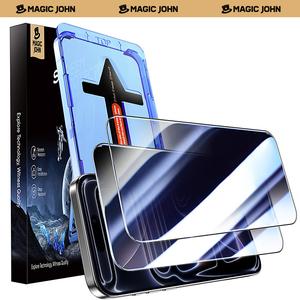 MAGIC JOHN 2-Pack Screen Protector for iPhone, Samsung, and Google–Crystal Clear, Scratch-Resistant, Ultra-Smooth Touch, Privacy Protection, Easy Installation - Free Shipping in UK