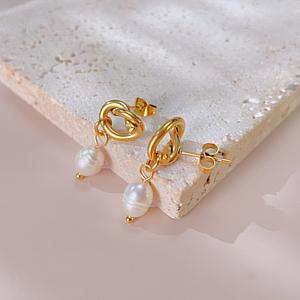 OLEVS Women's Pearl Earrings Irregular Pearl Earrings Fashionable Luxury Women's Earrings Non Fading Birthday Gift Commemorative Day Gift GE843
