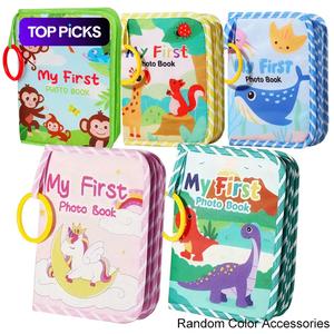 Baby's My First Photo Book with Safety Mirror, 1 Count Soft Cloth Baby Photo Books, Personalized 1st Birthday Gift for Newborn Toddler