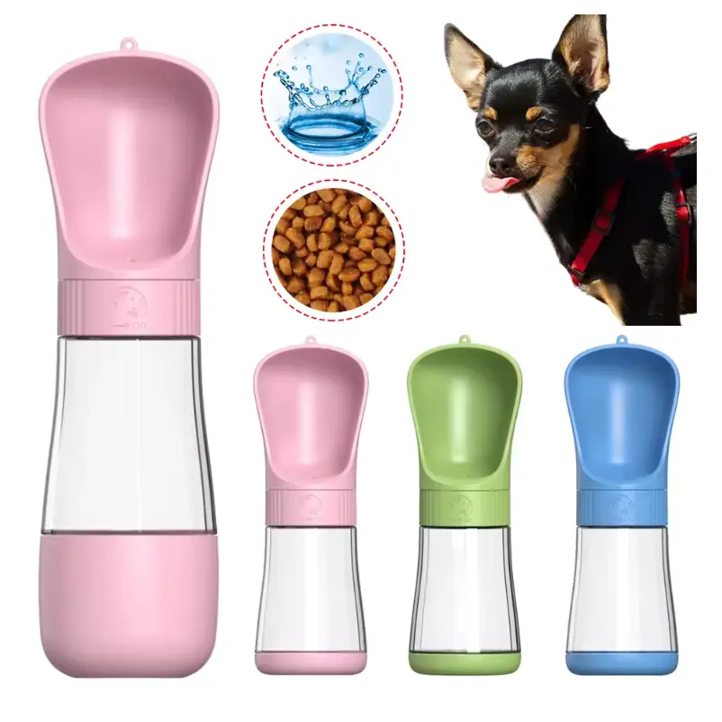 2-in-1 Portable Dog Water Bottle & Feeder - for Pets on the Go