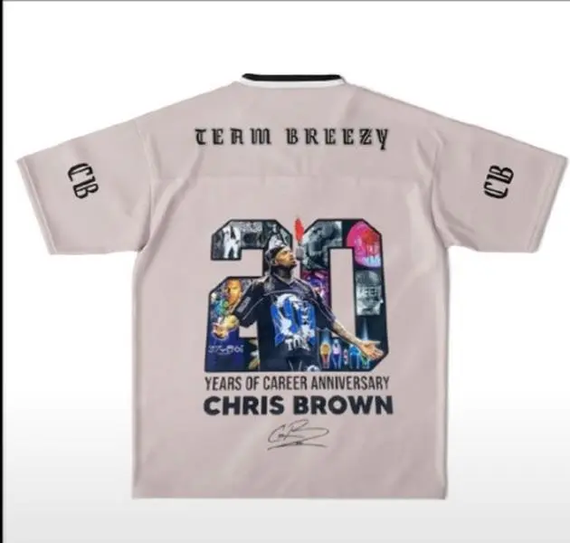 Chris Brown Breezy Bowl XX World Tour 2025 Unisex Football Jersey – Limited Edition