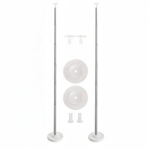 1/2/4 Set Balloon Column Stand Kit For Floor Set Balloon Arch Stands, Height Adjustable Balloon Tower Pillar With Bases Reusable Metal Telescopic Design For Graduation, Wedding, BabyShower, Birthday Party Decoration