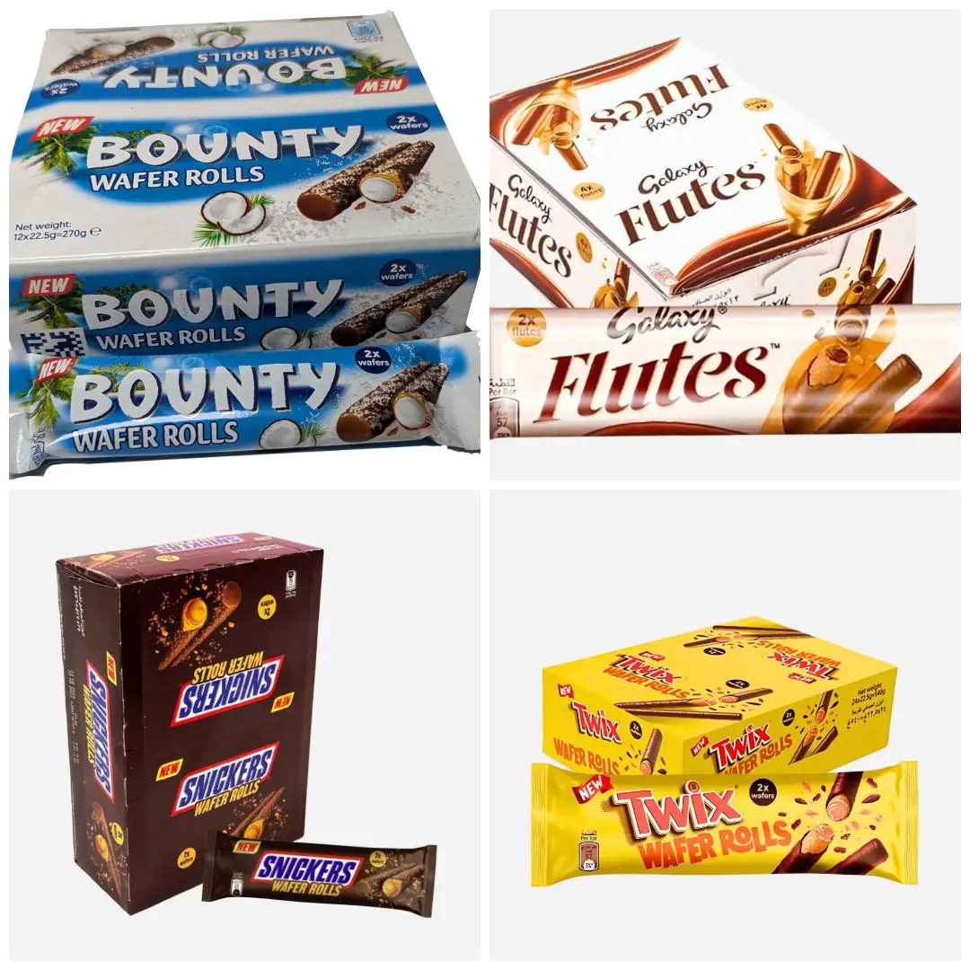 Chocolate Wafer Rolls 12 Pack - Delicious Snack