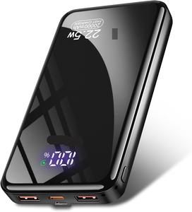 POWER BANK 20000mAh PD20W Fast Charging USB C 22.5W Portable Charger Powerbank with LCD Display Battery Pack for Smartphones Smartwatch Travel Camping Outdoor etc
