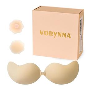 Adhesive V-Cup Push-Up Sticky Bra Fabric,  Invisible Wireless Bra for Women; Comfortable, Party & Bridal Wear with Basic Minimalist, Multicolor, Sexy Design
