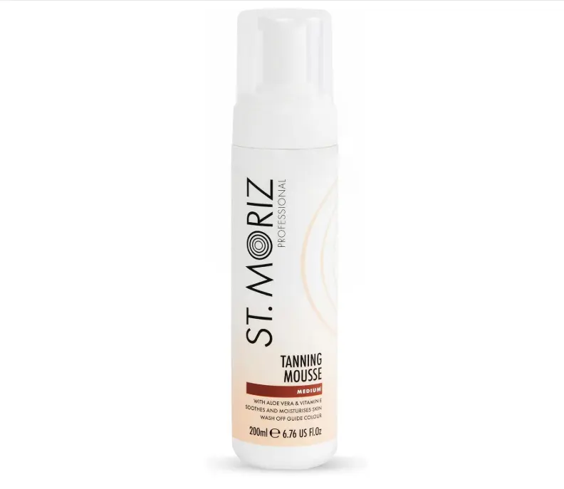 St Moriz Professional Instant Tanning Mousse in Medium | Fast Drying Vegan Fake Tan | With Aloe Vera & Vitamin E | For Streak Free Medium Golden Glow | Dermatologically Tested & Cruelty Free | 200ml