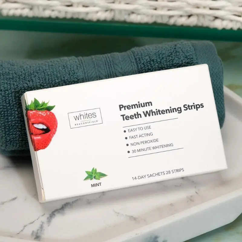 Teeth Whitening Strips, 28 Strips (14 Day Treatment) Non Peroxide, Sensitivity Free, Vegan