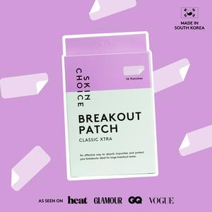 Skin Choice Breakout Patch Classic Xtra for Chin, Forehead, Jaw | Pack of 10 | Award-Winning | Large Surface Pimple Patch | Hydrocolloid Acne Patch for Face & Body | Mighty Spots Stickers | Blemish Acne Treatment | Vegan & Cruelty-Free | Face & SkinCare