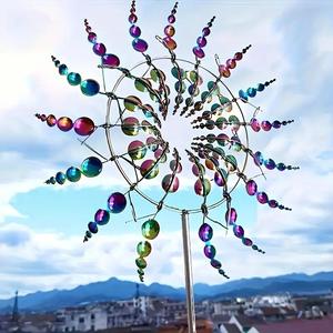 Metal Kinetic Windmill for Outdoor Garden Decor, Battery-Free Lawn Art Spinner, Creative and Unique Garden Decoration, Garden Sculptures Statues
