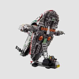 Boba Fett Starship Building Blocks Set, Star Wars Spaceship Model Kit for Boys, Creative Construction Toy Gift Idea