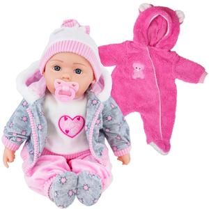 BiBi Doll "Dots" (The Nap Master) Lifelike Large Size 20" Soft Bodied Baby Doll Girl With Extra Onesie Dummy & Sounds Toy Doll for Ages 18 Months +