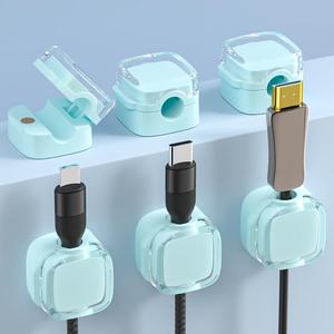 Cable Management Holder, 3 Counts Cable Organizer, Cable Clip, Desk Organizer for Home Office, Wall Mounted Cable Organizer