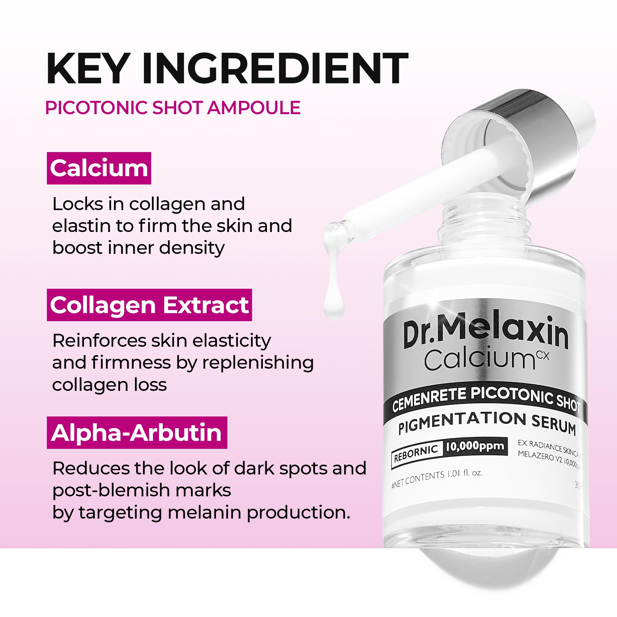 [Dr.Melaxin Official] Complete Brightening Routine | Peel Shot Serum, TX Body Peeling Shot, Kojic Acid Turmeric Capsule Body Cream & Kojic Acid Turmeric Serum Soap 4-Piece Set