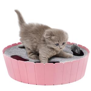 Pawaboo Interactive Cat Toy  With Automatic Running Mouse, Motion Teaser for Indoor Cats, Pop and Play Hide Seek Cat Toy Hunting Mouse for Pet Kitten Play Fun Exercise