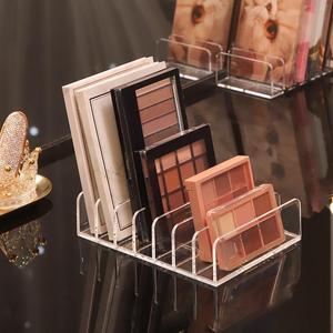 Summer Multi Grid Makeup Organizer, 1 Count Transparent Eyeshadow Palette Storage Display Box for Dressers, Desktop Display Box, Home Organizer for Bedroom Bathroom Vanity Dresser