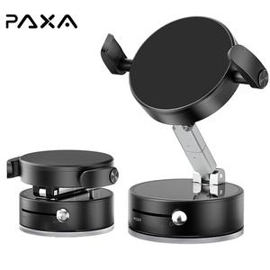 PAXA Magnetic Phone Holder – 360° Rotating, Dual Magnetic, Foldable Design, Strong Suction for Car, Desk & More
