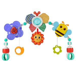 Adjustable Arch Baby Stroller Toy with Hanging Sensory Activity Toys, Suitable for Crib, Cradle, Car Seat, Travel, Newborn 0-18 Months Boys & Girls
