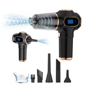 Portable Handheld Wireless Vacuum Cleaner, Rechargeable Car Vacuum Cleaner with Digital Display, Multifunctional Car Cleaning Tool for Car & Home