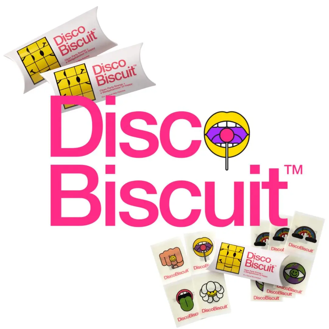 DiscoBiscuit - The Energy Patch - A natural uplifting energy for body and mind (Active Botanicals Inc. Maca, Lions Mane, Ashwagandha & Yerba Mate)