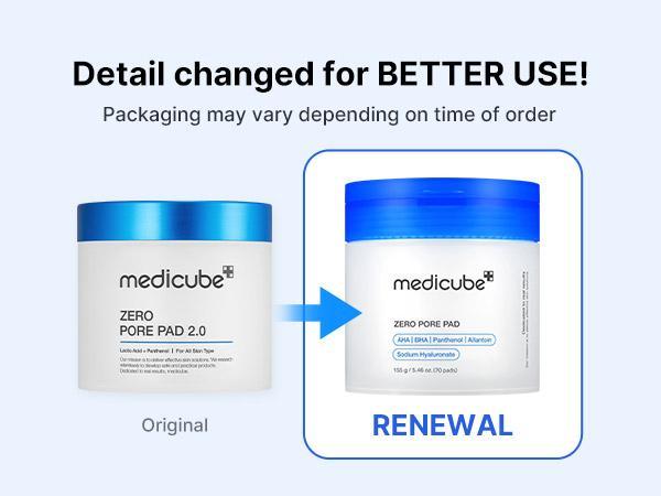 [medicube Official Shop] Zero Pore Pads (AHA + BHA) | Toner Pads for Smoother Skin