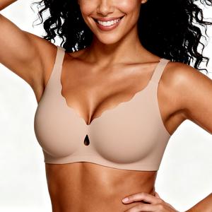 LUCKMEEY Women No Underwire Jelly Bra – Push Up Bras, Wireless Seamless Full Coverage, Buttery Soft SummerVibe Everyday Bra